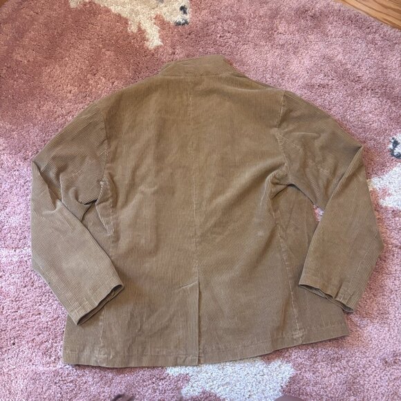 American Eagle Corduroy Jacket Mens XL Beige Tan Two Button Elbow Pad Preppy - Picture 6 of 6